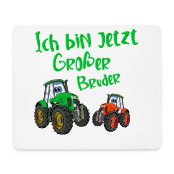 Ich Bin Jetzt Großer Bruder Traktor - Mousepad (Querformat) - Weiß - Vorne