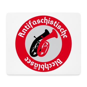 Antifaschistische Baritonbläser Pfade - Mousepad (Querformat) - Weiß - Vorne