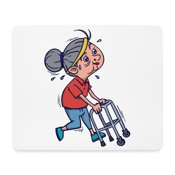 Humour drôle course course jogging marathon sport - Tapis de souris (format paysage) - blanc - Devant