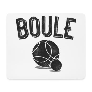 Boule with piggy petanque boules player - Mouse Pad (horizontal) - white - Front
