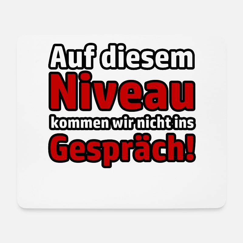 Niveau Gespräch Virus Virologe Pandemie Sprüche - Mousepad (Querformat) - Weiß