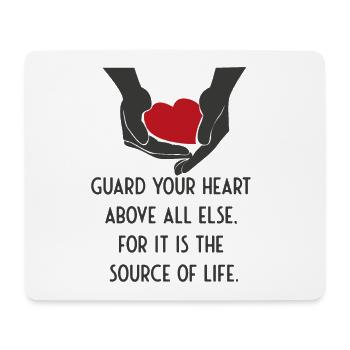 Guard your Heart above all else - Tapis de souris (format paysage) - blanc - Devant