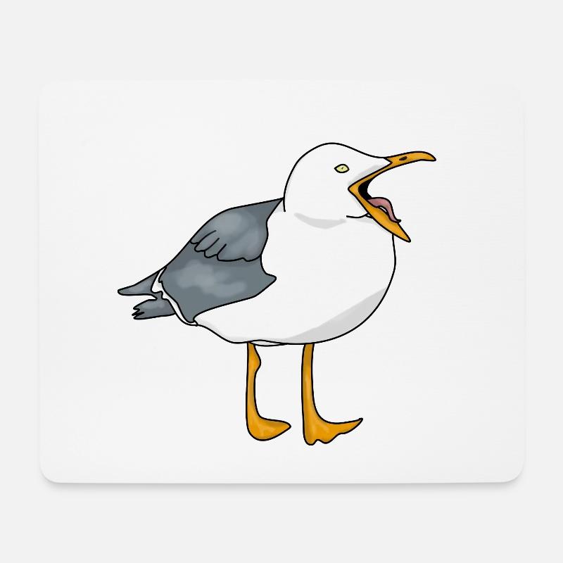 Möwe - Seagull - Mousepad (Querformat) - Weiß