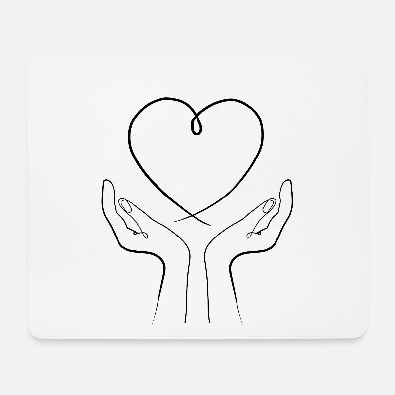 Love in your hands - Mouse Pad (horizontal) - white