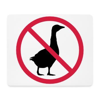 Goose forbidden sign - Mouse Pad (horizontal) - white - Front
