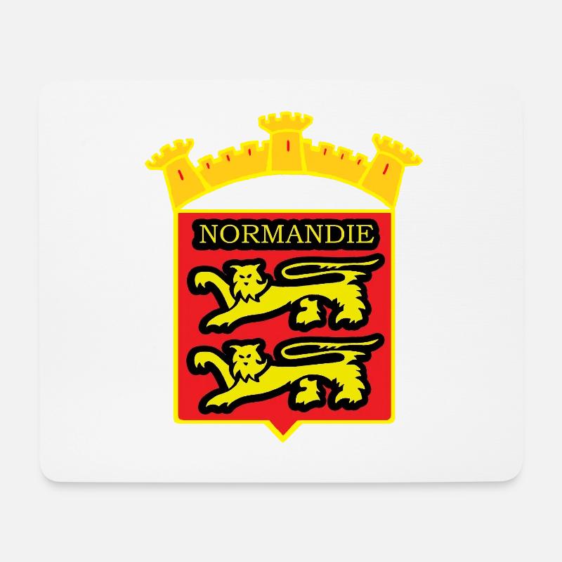 LION DE NORMANDIE - Tapis de souris (format paysage) - blanc