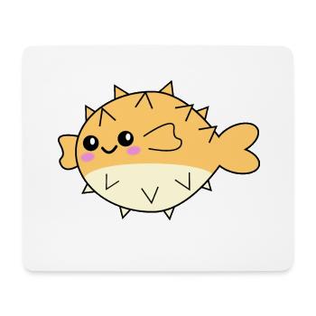 Puffer fish cute animal - Mouse Pad (horizontal) - white - Front