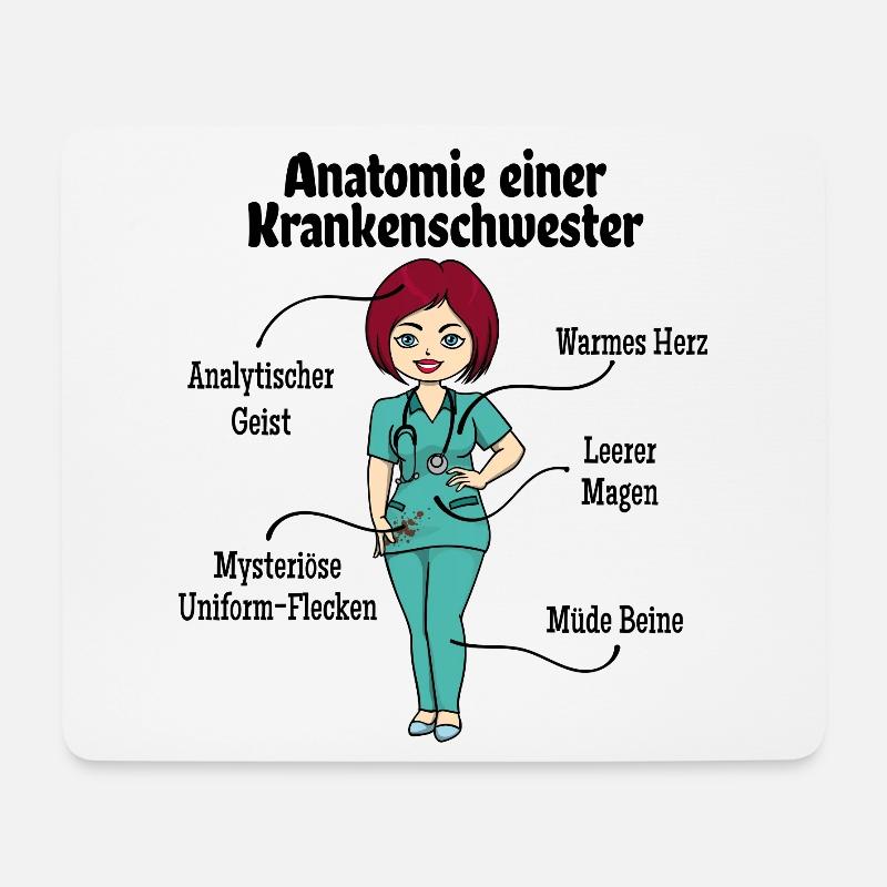 Krankenschwester Spital Pflegerin Sozialberuf - Mousepad (Querformat) - Weiß