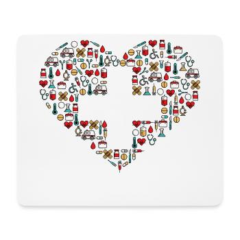 Premiers secours Médecine Infirmière Médecin Docteur - Tapis de souris (format paysage) - blanc - Devant