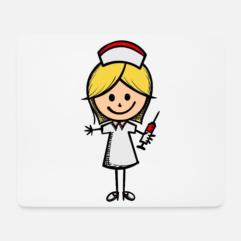Krankenschwester Pflegerin Betreuerin Sozialberuf - Mousepad (Querformat) - Weiß