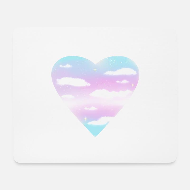 Trans Heart - Mousepad (Querformat) - Weiß