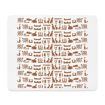 Ancient Egypt, hieroglyphic pattern, gift idea - Mouse Pad (horizontal) - white - Front
