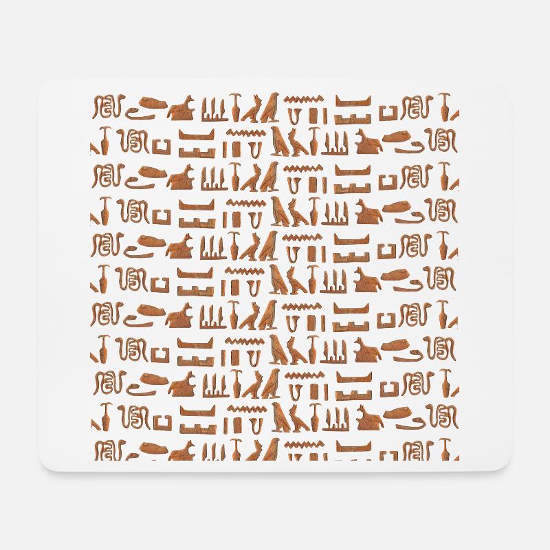 altes ägypten, Hieroglyphenmuster, geschenkidee - Mousepad (Querformat) - Weiß