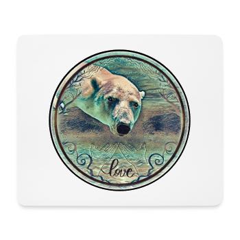 Polar bear underwater - Mouse Pad (horizontal) - white - Front