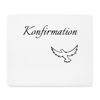 Konfirmation in den Himmel fliegende Taube glauben - Mousepad (Querformat) - Weiß - Vorne