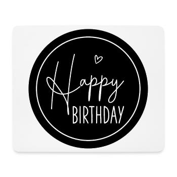 Happy Birthday Herz Geburtstag Geschenk - Mousepad (Querformat) - Weiß - Vorne
