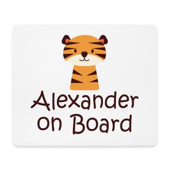 Alexander on board - Mousepad (Querformat) - Weiß - Vorne