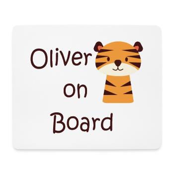 Oliver on board - Mousepad (Querformat) - Weiß - Vorne