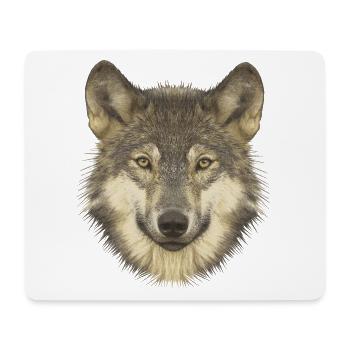 Naturfan shirts, Wolfkopf, beliebte Tierdesigns - Mousepad (Querformat) - Weiß - Vorne