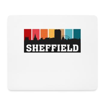 Sheffield England Travel Souvenir Skyline Landmark - Mouse Pad (horizontal) - white - Front