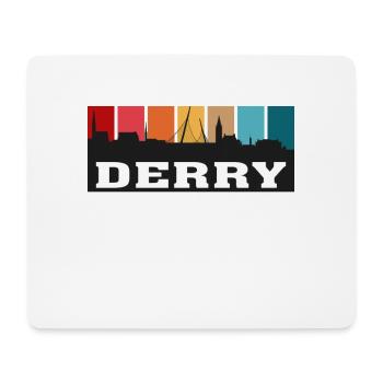 Skyline de souvenirs de voyage en Irlande du Nord Derry - Tapis de souris (format paysage) - blanc - Devant