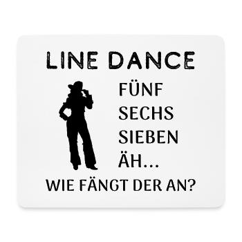 Line Dance Frage: Wie fängt der an? - Mousepad (Querformat) - Weiß - Vorne