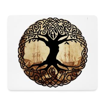 Celtic Tree of Wanderlust - Mouse Pad (horizontal) - white - Front