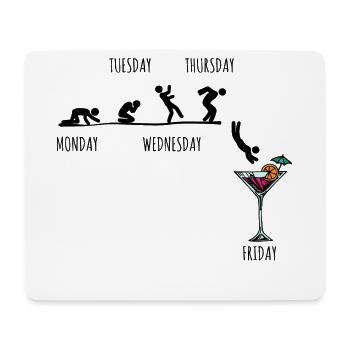 Party partying - Mouse Pad (horizontal) - white - Front