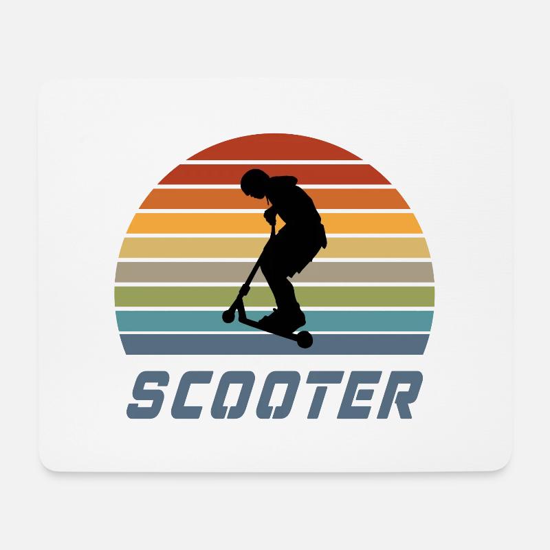Scooter Vintage Design / Geschenkidee - Mousepad (Querformat) - Weiß