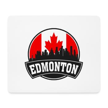 Edmonton Canada Skyline Travel Souvenir canadien F - Tapis de souris (format paysage) - blanc - Devant