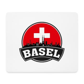 Bâle Suisse Skyline Travel Souvenir Swiss Fl - Tapis de souris (format paysage) - blanc - Devant