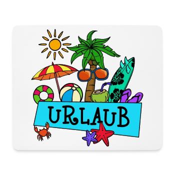 Urlaub Palmen Sommer Sonne Meer Strand Relaxen - Mousepad (Querformat) - Weiß - Vorne