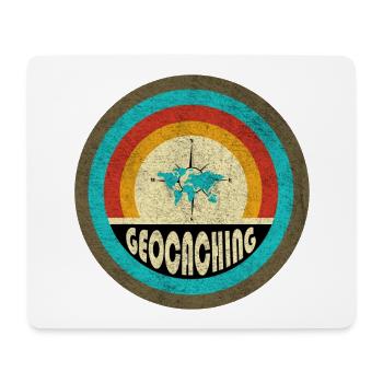 Geocaching Vintage Design - Mousepad (Querformat) - Weiß - Vorne