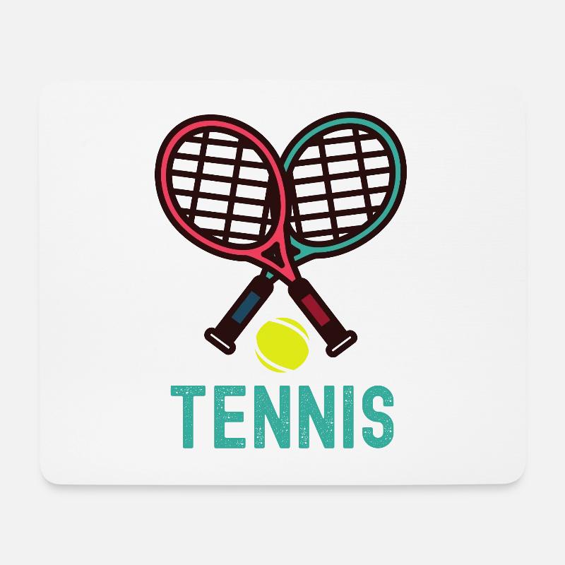 Tennis - Mousepad (Querformat) - Weiß