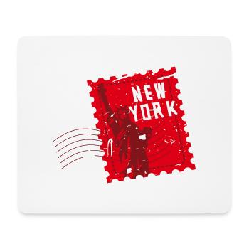 Badge de timbre souvenir de voyage de New York USA Sticker - Tapis de souris (format paysage) - blanc - Devant