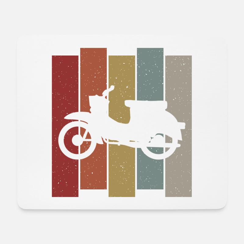 Retro Simson Schwalbe KR50 KR51 DDR Ossi Geschenk - Mousepad (Querformat) - Weiß