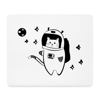 Cool cat in space - Mouse Pad (horizontal) - white - Front