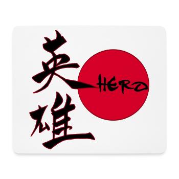 Le mot héros en japonais - Tapis de souris (format paysage) - blanc - Devant