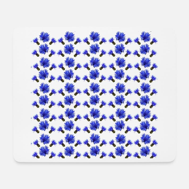 kornblumenmuster, schenken frau - Mousepad (Querformat) - Weiß