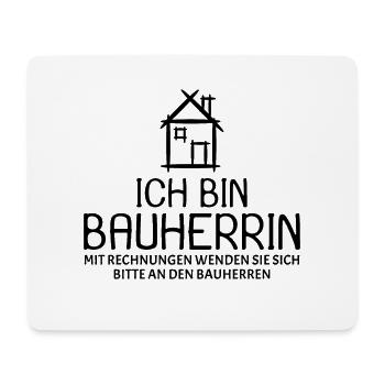 Bauherr Baumeister Hausbau Bauherrin Geschenk - Mousepad (Querformat) - Weiß - Vorne