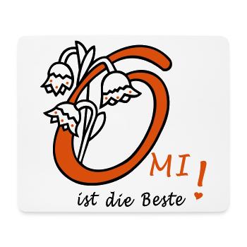 Omi ist die Beste - Mousepad (Querformat) - Weiß - Vorne