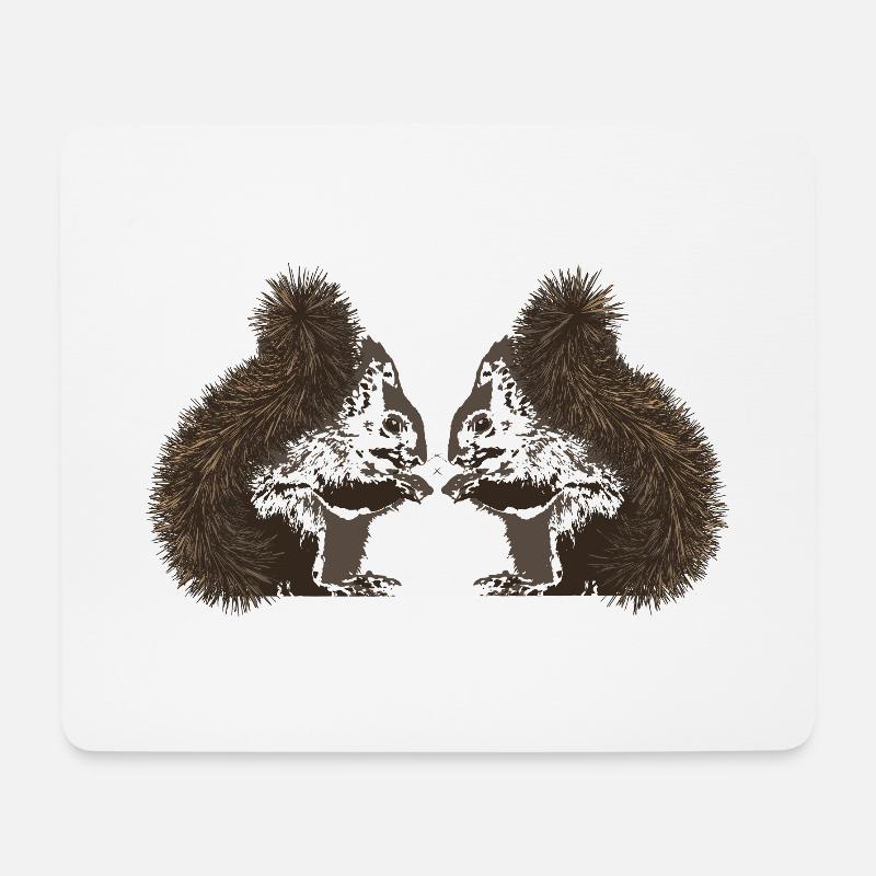 Eichhörnchen, Eichhörnchen - Mousepad (Querformat) - Weiß