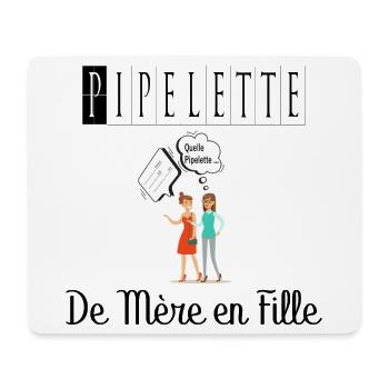 Pipelette de Mère en Fille Bavarde - Tapis de souris (format paysage) - blanc - Devant