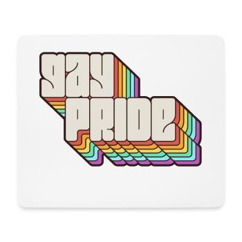 Gay Pride Rainbow Shadow Statement - Mouse Pad (horizontal) - white - Front
