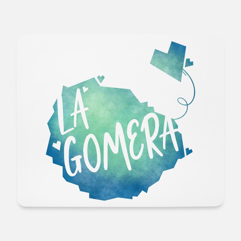 La Gomera - Tapis de souris (format paysage) - blanc