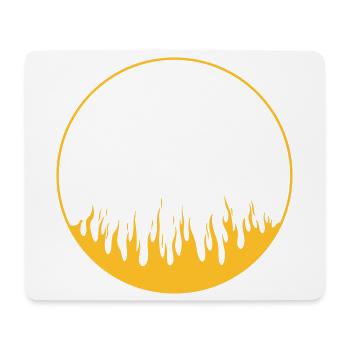 Cercle on fire | 1-Color vectorgraphic - Tapis de souris (format paysage) - blanc - Devant