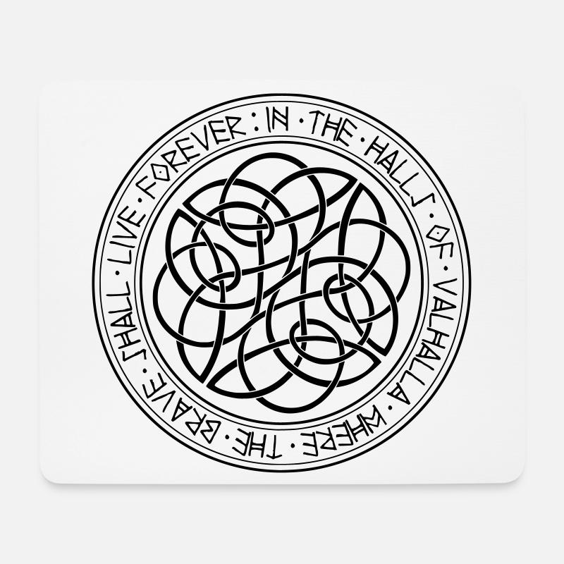 Wikinger - Mousepad (Querformat) - Weiß