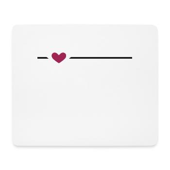 Linie Herz Strich Ornament - Mousepad (Querformat) - Weiß - Vorne