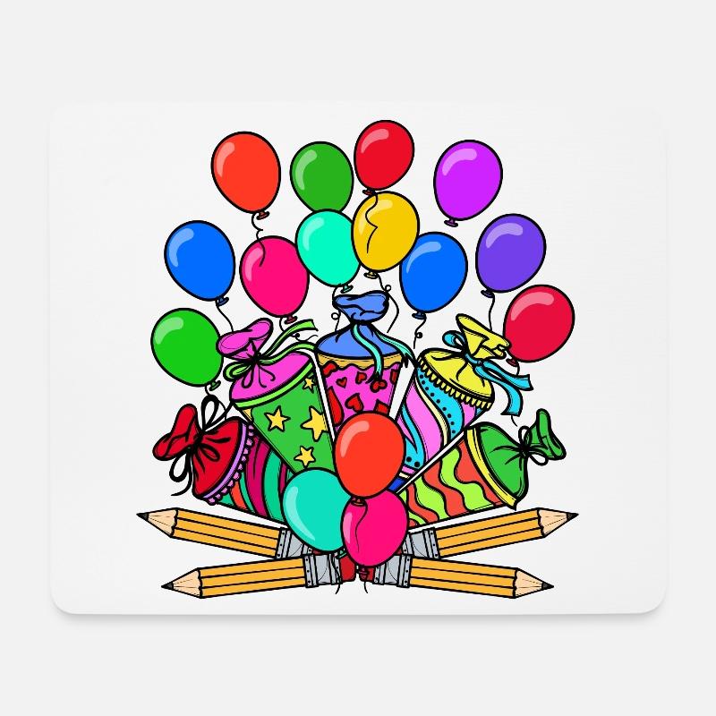 Schule Schultag Schulkind Schulbeginn Schultüte - Mousepad (Querformat) - Weiß