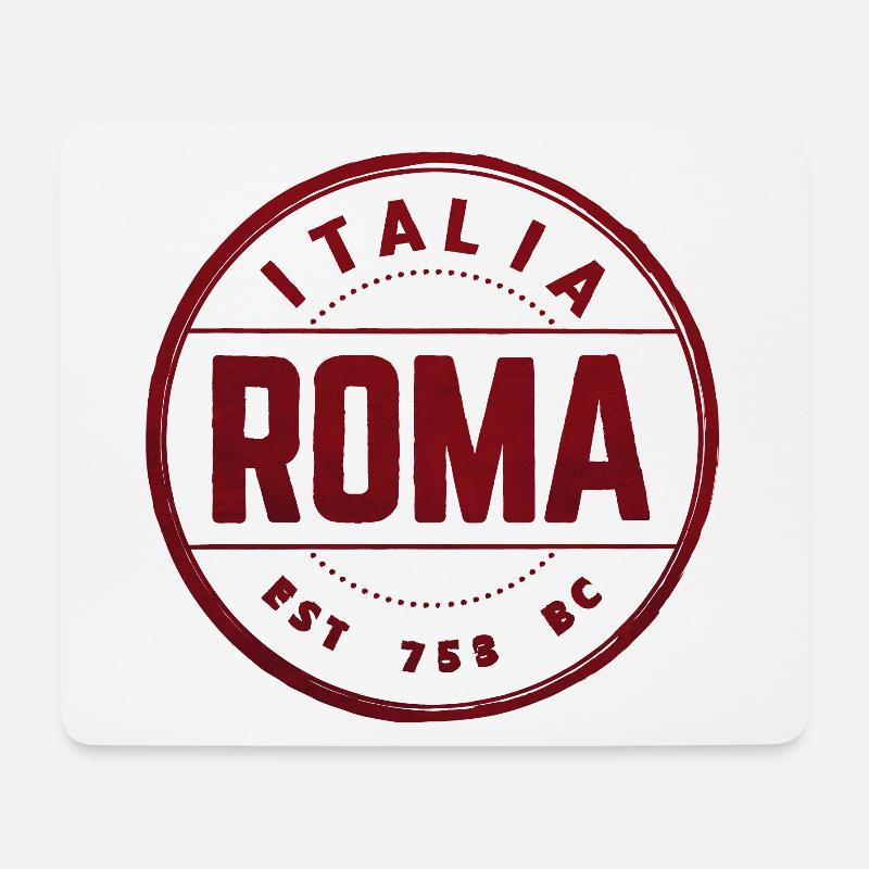 Vintage ROMA Siegel aus Italien - Mousepad (Querformat) - Weiß
